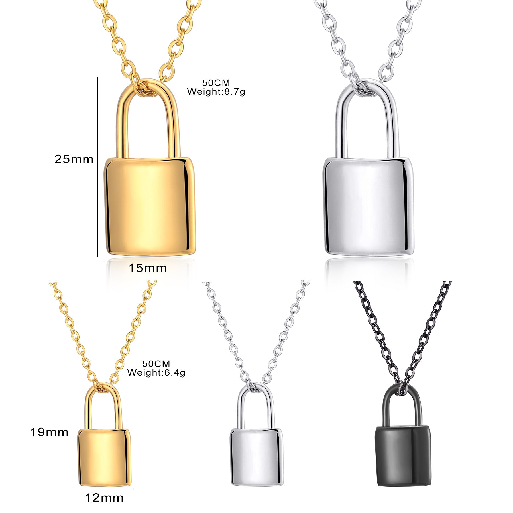 Damen Kette mit Vorhängeschloss-Anhänger Shop Nory