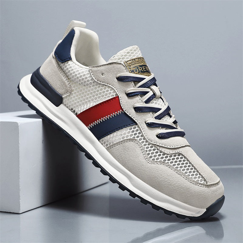 Herren Atmungsaktive Freizeit-Runner mit Mesh-Obermaterial, retro-inspiriertem Streifen-Detail und griffiger Gummilaufsohle Shopy Nory