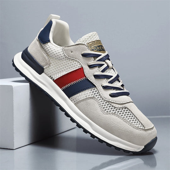 Herren Atmungsaktive Freizeit-Runner mit Mesh-Obermaterial, retro-inspiriertem Streifen-Detail und griffiger Gummilaufsohle Shopy Nory