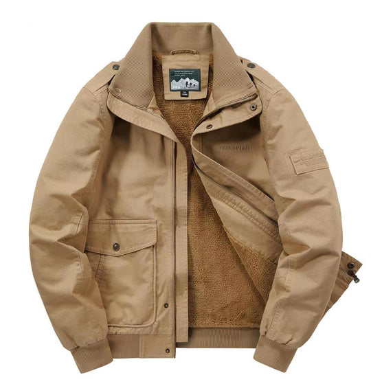 Herren Isolierter Field-Blouson mit vollem Teddyfleecefutter, verdeckter Zip-Front und Utility-Taschen Shop Nory