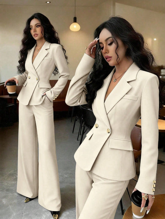Damen Elegantes Blazer- und Hosen-Set Shop Nory