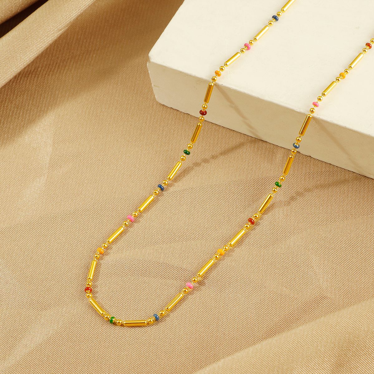 Frauen bunte Perlenkette Shop Nory
