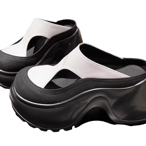 Damen modische Clogs mit konturierter Sohle