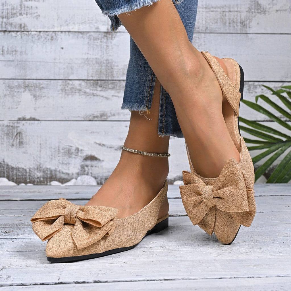 Damen Slipper mit dekorativem Schleifen-Detail Shopnory