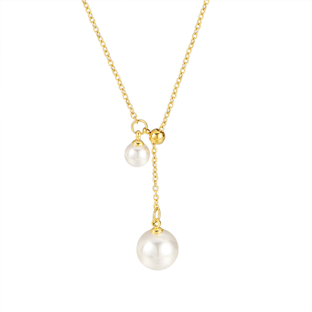 Damen elegante Halskette mit intensivem Perlenanhänger Shop Nory