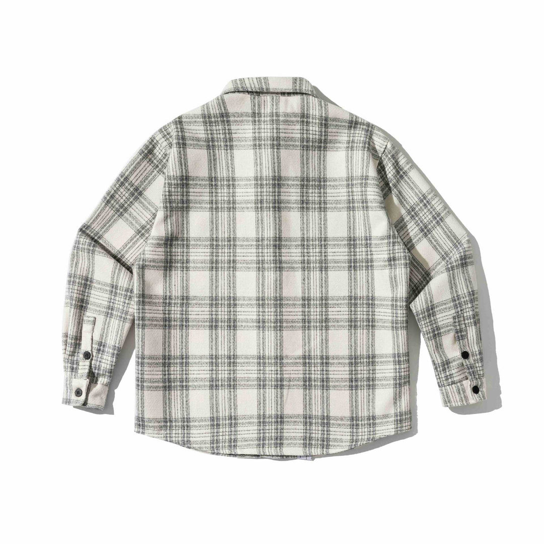 Herren Kariertes Teddy-Fleece Overshirt mit Brusttasche Shop Nory