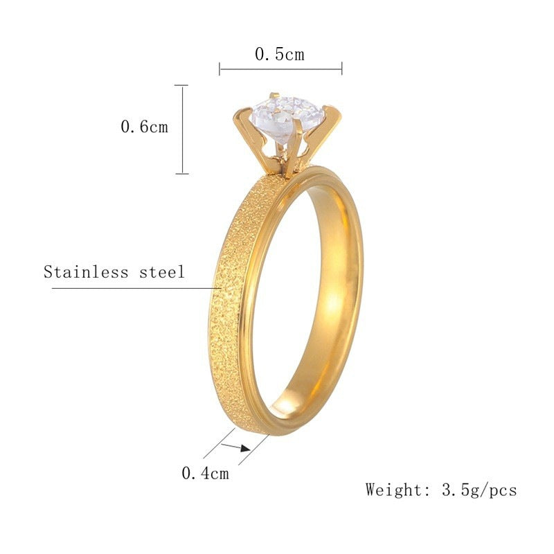 Damen Eleganter Ring aus hochwertigem Edelstahl mit strukturierter Oberfläche Shop Nory
