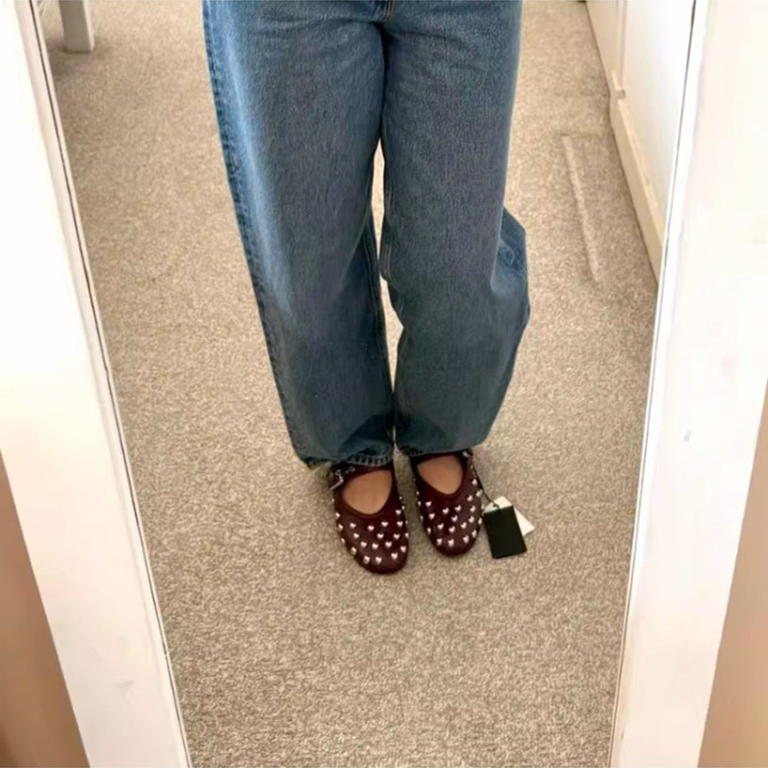 Damen Designerschuhe mit modischen Nietenakzenten Shopnory