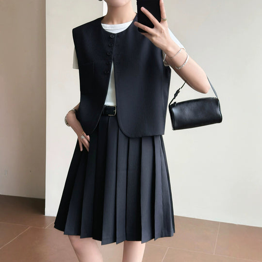 Damen Elegante Blazer-Weste mit gestreiftem Design Shop Nory