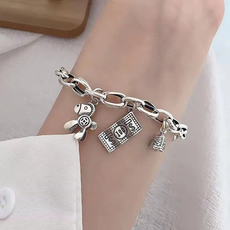 Damen Charm-Armband mit verspielten Anhängern Shop Nory