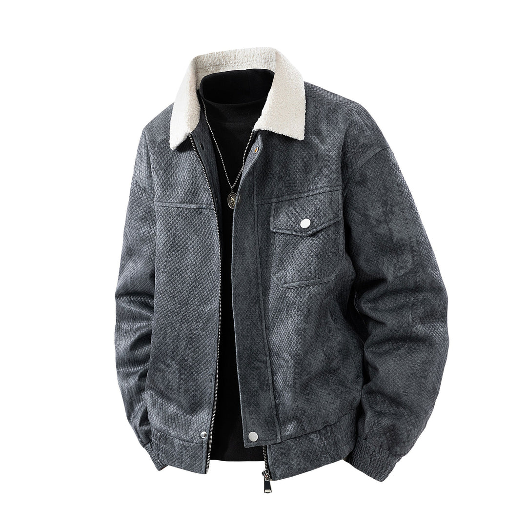 Herren Kunstlederjacke mit Steppdetails Shop Nory