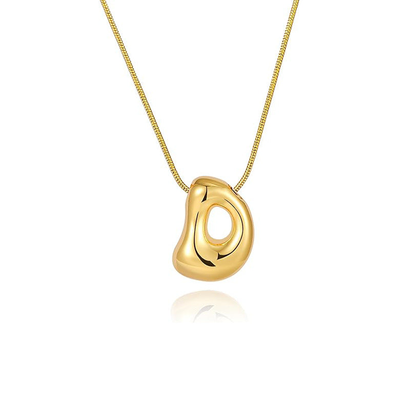 Damen Halskette mit skulpturalem Anhänger und feinem Gliederdesign Shop Nory