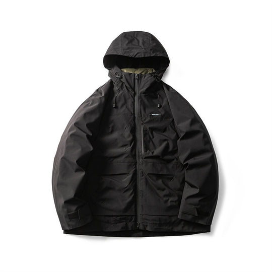 Herren Funktionelle Outdoor-Softshelljacke mit Kapuze und Mehrfachtaschen Shop Nory