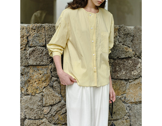 Damen Bequeme und lässige Bluse mit Knopfdetail Shop Nory