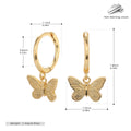 Damen Ohrhänger mit filigranem Schmetterlingsanhänger aus hochwertigem 925 Sterling Silber Shop Nory