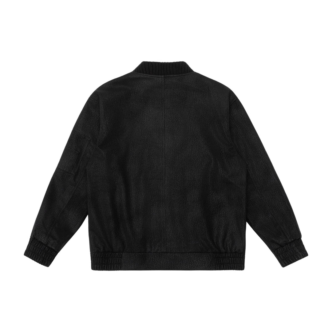 Unisex Kurzblouson im Bomberstil mit strukturierter Wildlederoptik und Rippkragen Shop Nory