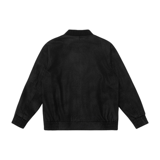 Unisex Kurzblouson im Bomberstil mit strukturierter Wildlederoptik und Rippkragen Shop Nory