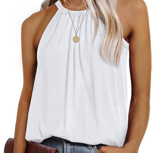 Damen Elegantes Trägershirt mit raffinierten Falten