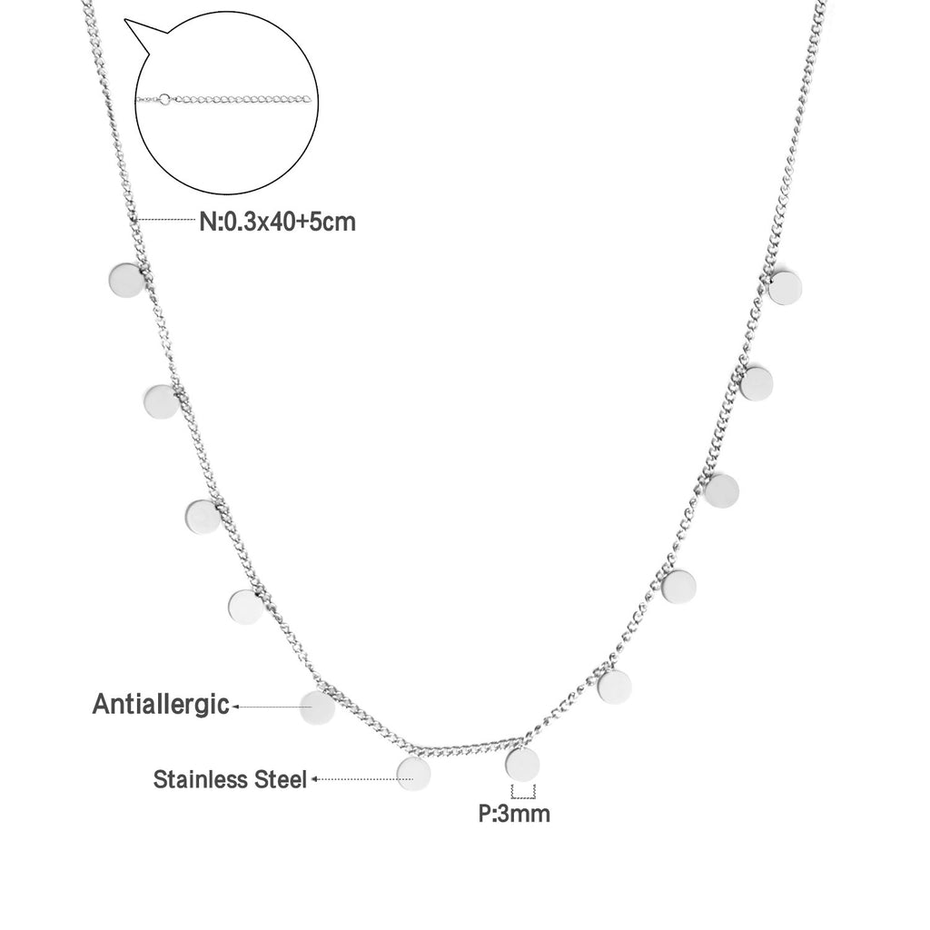 Damen elegante Goldplattierte Halskette mit geometrischen Anhängern Shop Nory