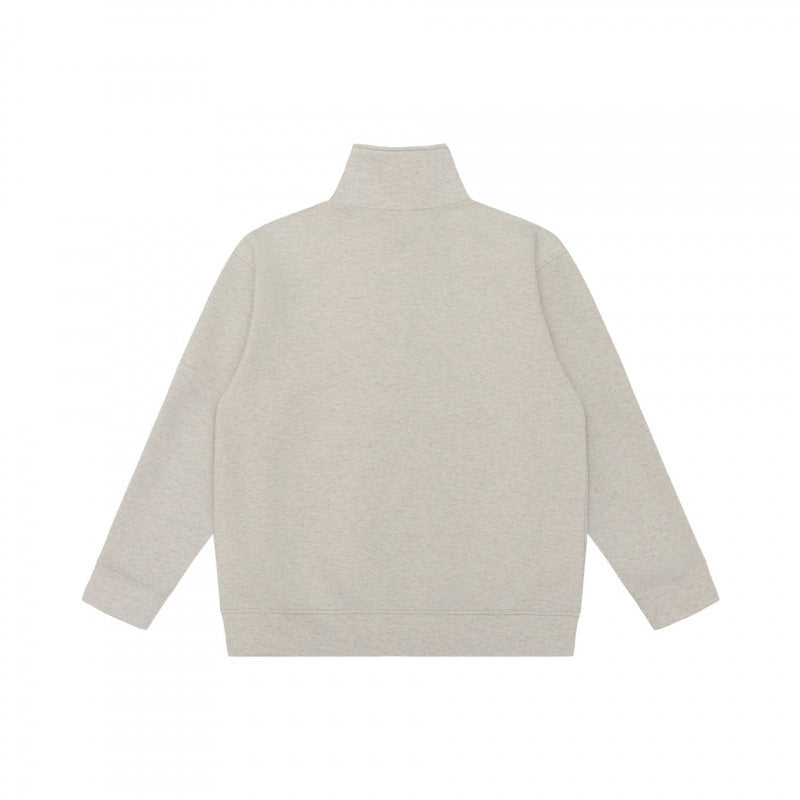 Unisex Oversize-Sweatshirt mit halbem Reißverschluss, Stehkragen und Kängurutasche Shop Nory