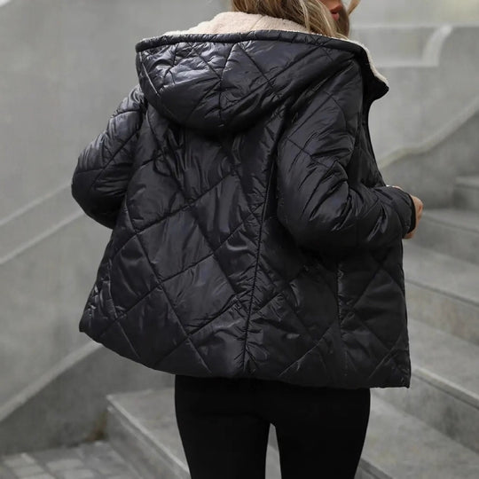 Damen Steppjacke mit Teddyfell-Innenfutter und Kapuze Shop Nory