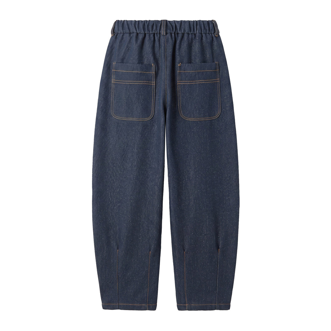Damen Hochtaillierte weite Culotte-Hose mit Bügelfalte und elastischem Rückenteil Shop Nory