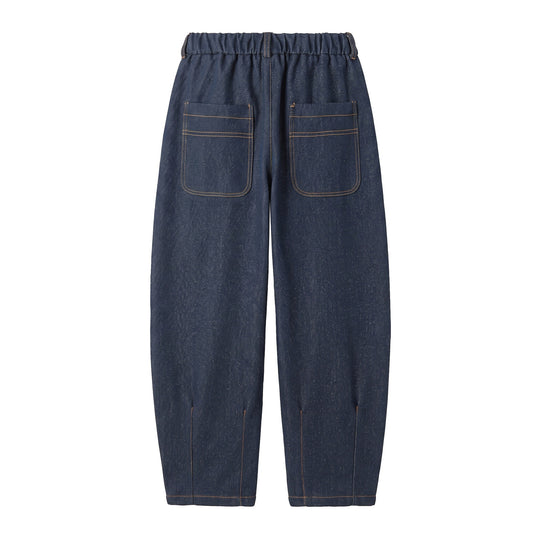 Damen Hochtaillierte weite Culotte-Hose mit Bügelfalte und elastischem Rückenteil Shop Nory