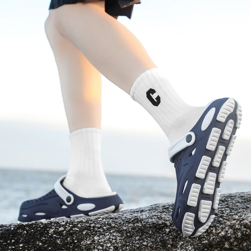 Herren Atmungsaktive Clogs mit verstellbarem Riemen