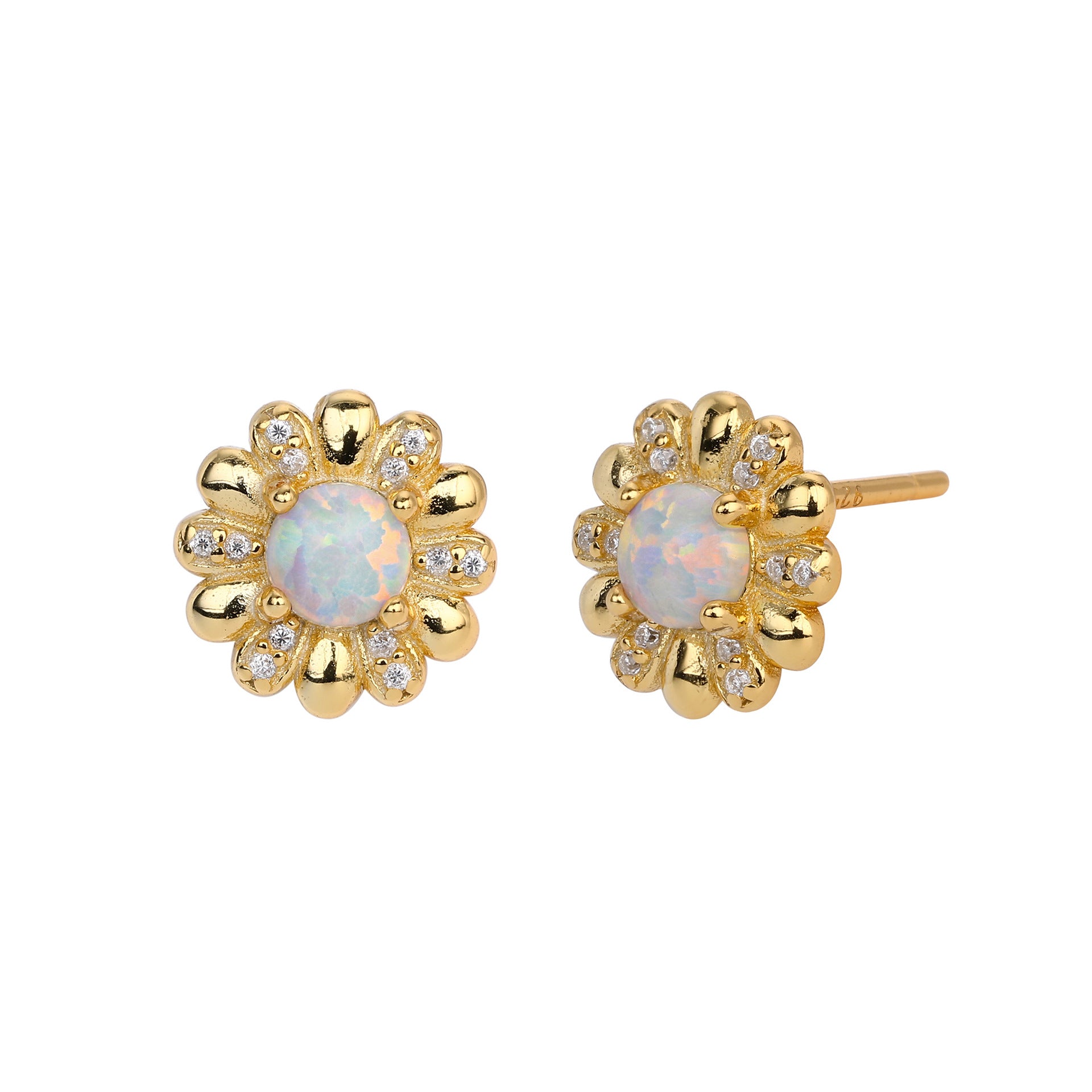 Damen Ohrstecker mit floralem Design und hochwertigem Zirkonbesatz Shop Nory