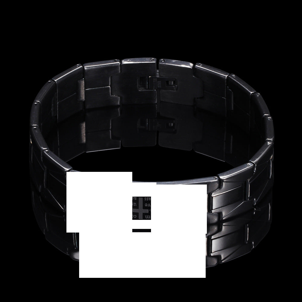 Herren Edelstahlarmband mit modernem Gliederdesign Shop Nory