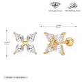 Damen Ohrstecker mit detailverliebtem, glitzerndem Sternenmotiv aus hochwertigem 925 Sterling Silber Shop Nory