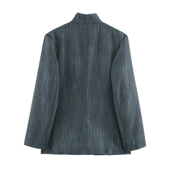 Damen Lang geschnittener Blazer mit Stehkragen und aufgesetzten Taschen Shop Nory