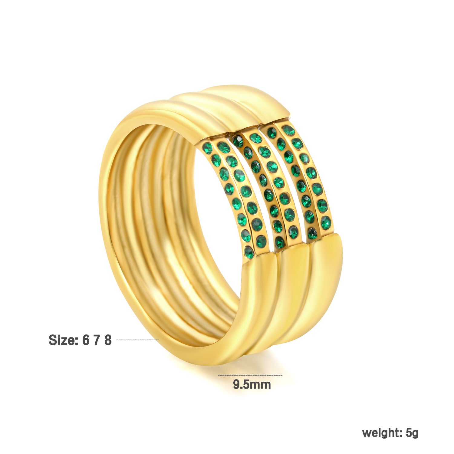 Damen Ring mit schimmernden Kristallen und elegantem Wellendesign Shop Nory