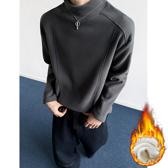Herren Oversize Stehkragen-Sweatshirt mit Raglanärmeln und dezentem Farbverlauf Shop Nory
