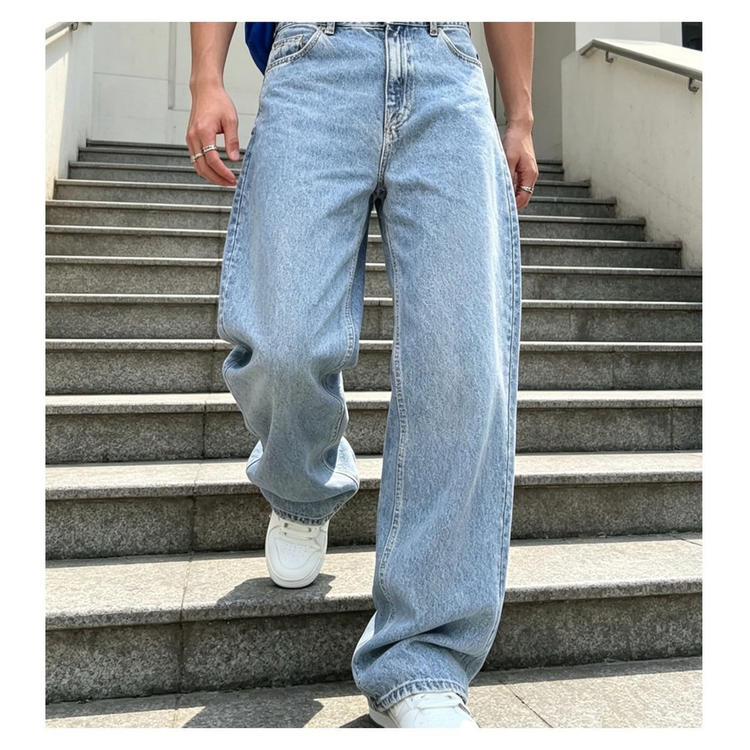 Damen Modische Weit Geschnittene Jeans Shop Nory