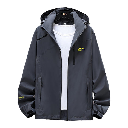 Damen Leichte Wasserabweisende Outdoorjacke mit Kapuze, Brustreißverschluss und verstellbaren Bündchen Shop Nory