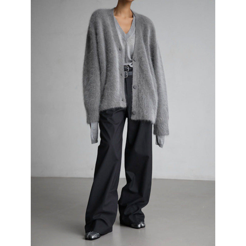 Damen Kuschelige Strickjacke aus Mohair