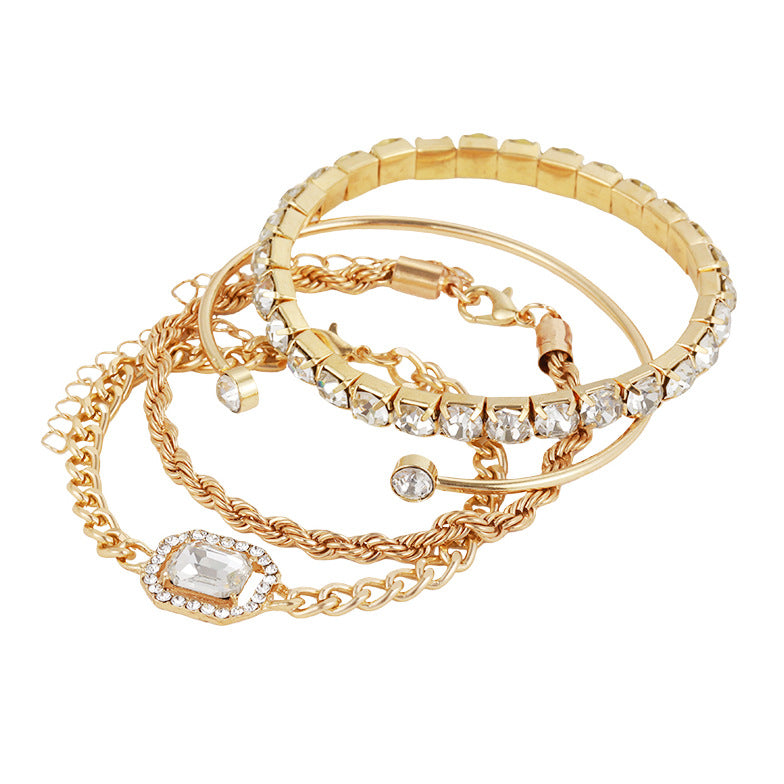 Damen Armband-Set mit funkelnden Kristallen und elegantem Design Shop Nory