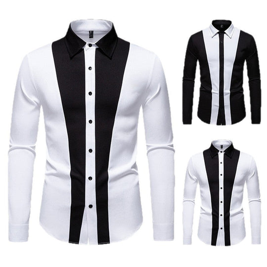 Herren Elegantes Hemd mit farbigen Kontrasteinsätzen