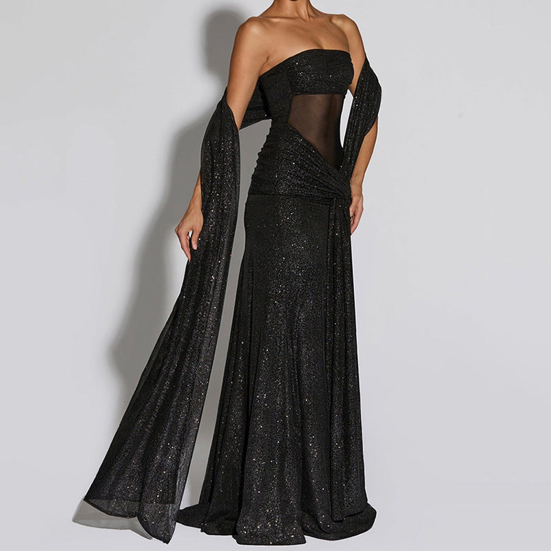 Damen Glamouröses Abendkleid mit Drapierungen