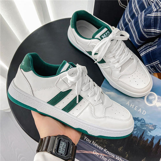 Unisex Klassische Low-Top Freizeit-Sneaker aus glattem Kunstleder mit gepolsterter Innensohle und robustem Cupsohlenprofil Shopy Nory