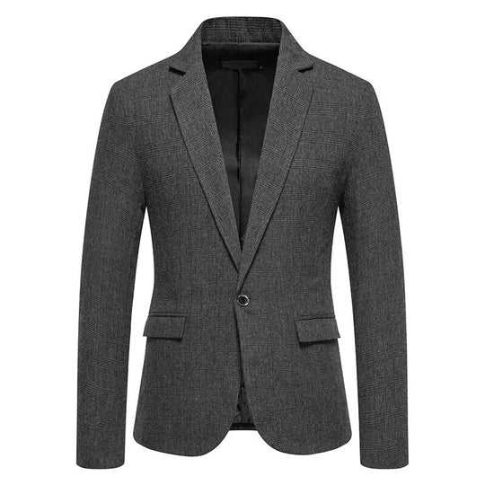 Herren Tailliertes Glencheck-Sakko mit Ein-Knopf-Verschluss und Pattentaschen Shop Nory