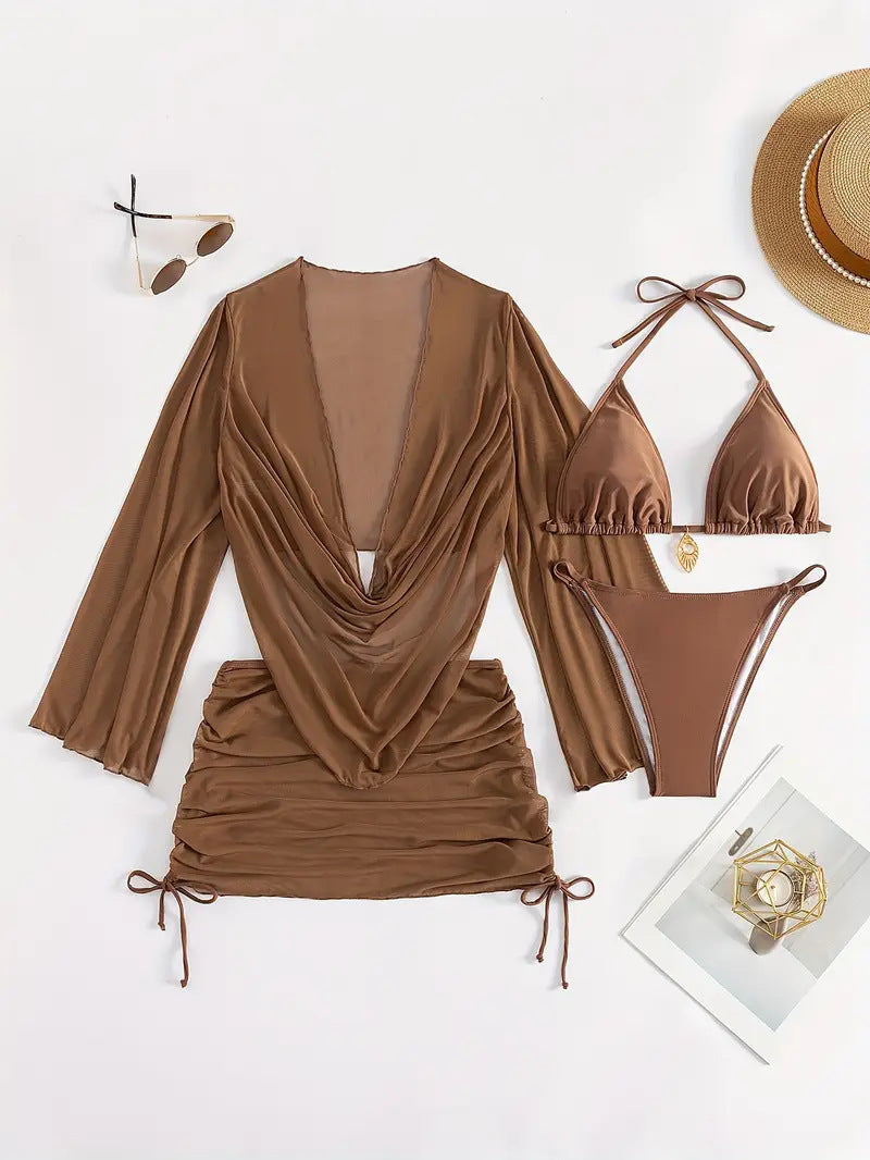 Damen Bikini-Set mit elegantem Wickeloberteil