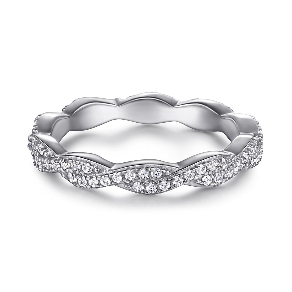 Damen Designer Ring mit funkelndem Zirkonia Besatz Shop Nory