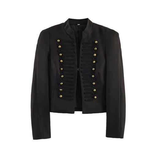 Damen Kurze marschallinspirierte Blazerjacke mit dekorativer Knopfreihe und Kordelbesatz Shop Nory