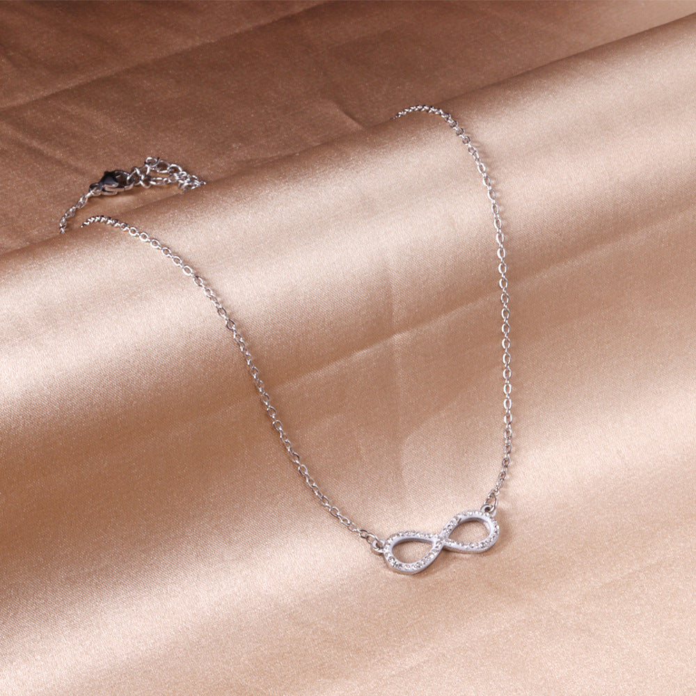 Damen Halskette mit unendlichem Anhänger aus hochwertigem Edelstahl Shop Nory