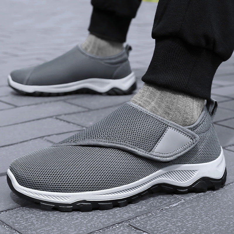 Herren nan atmungsaktiver Slip-On Mesh-Sneaker mit Klettverschluss, gepolsterter Komfortsohle und rutschfester Profilsohle Shop Nory