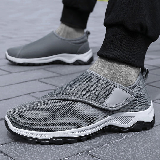 Herren nan atmungsaktiver Slip-On Mesh-Sneaker mit Klettverschluss, gepolsterter Komfortsohle und rutschfester Profilsohle Shop Nory