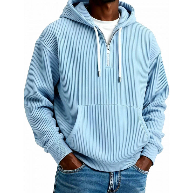 Herren Bequemer Kapuzenpullover mit hoch geschlossenem Reißverschluss Shop Nory