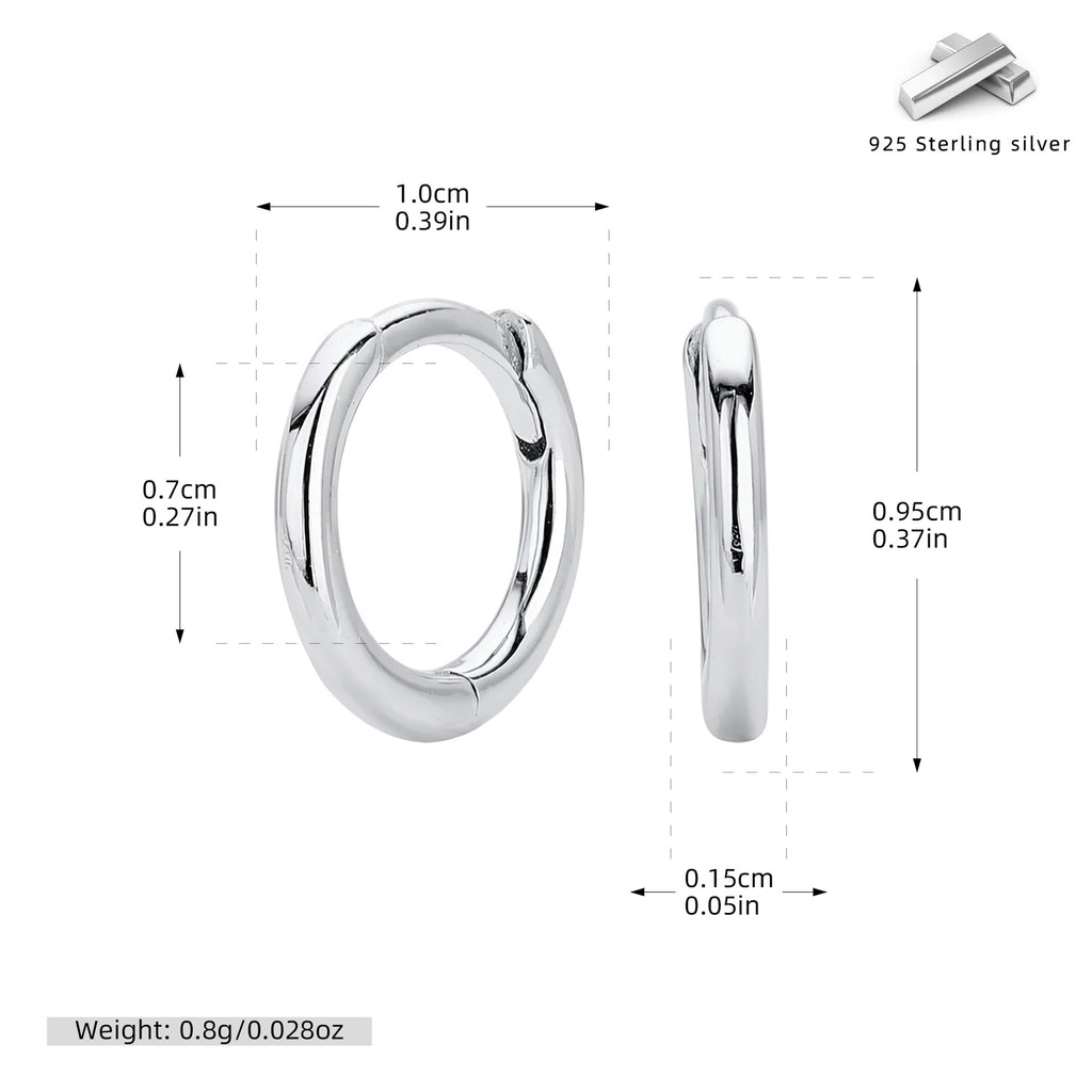 Damen Creolen mit modernem, geschwungenem Design aus 925 Sterling Silber Shop Nory
